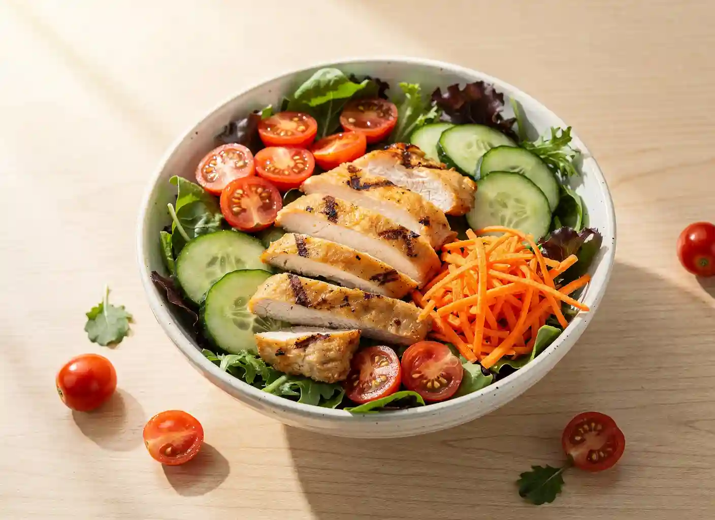 Harvest grain bowl with quinoa and roasted vegetables